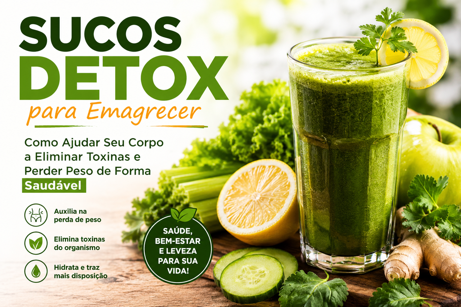 Sucos Detox para Emagrecer: Como Ajudar Seu Corpo a Eliminar Toxinas e Perder Peso de Forma Saudável